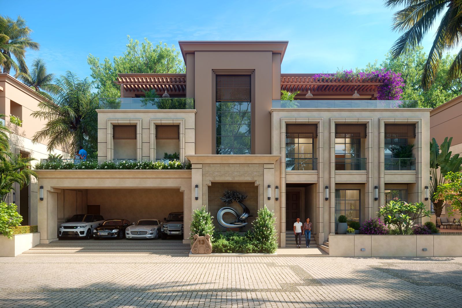 Photo: Eyecon Design / Pexels A modern villa exterior with garden